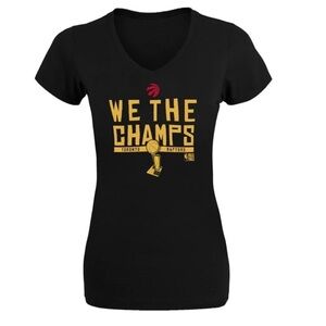 47 Brand NWT Women’s Toronto Raptors We The Champs Trophy T-Shirt Size Large NEW